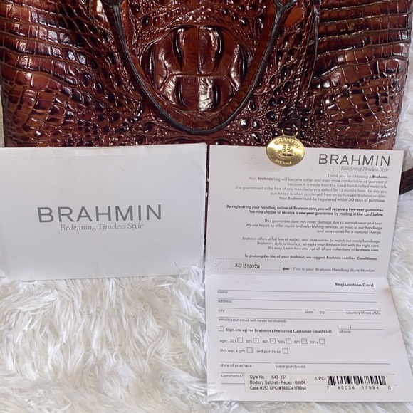 Brahmin satchel purse/ Authentic 🧡🧡 - Picture 4 of 5